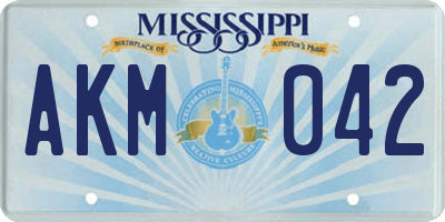 MS license plate AKM042