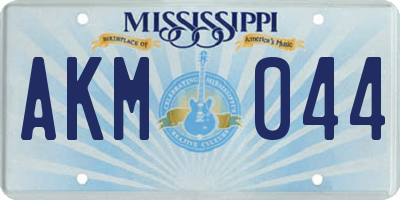 MS license plate AKM044