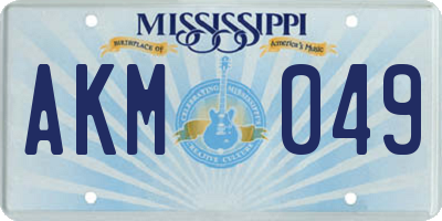MS license plate AKM049