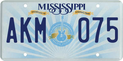 MS license plate AKM075