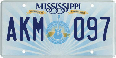 MS license plate AKM097
