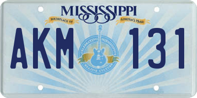 MS license plate AKM131