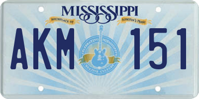 MS license plate AKM151