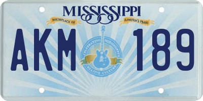 MS license plate AKM189