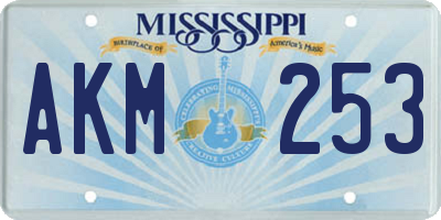 MS license plate AKM253