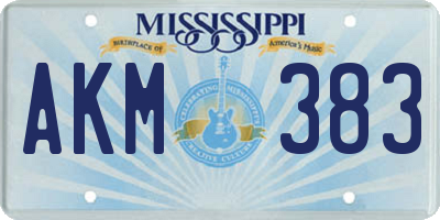 MS license plate AKM383