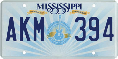 MS license plate AKM394