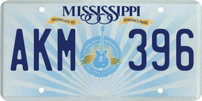 MS license plate AKM396