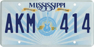 MS license plate AKM414