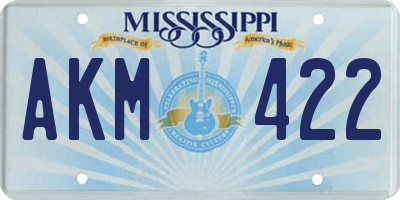 MS license plate AKM422
