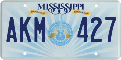 MS license plate AKM427