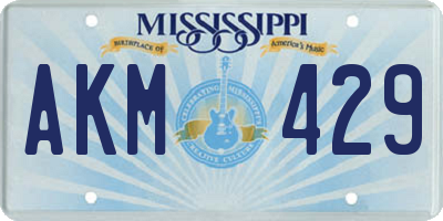 MS license plate AKM429