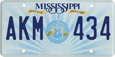 MS license plate AKM434