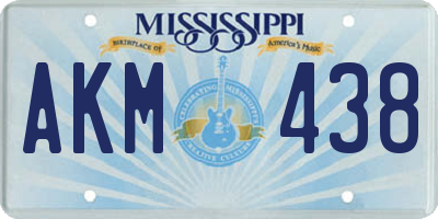 MS license plate AKM438