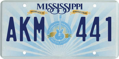 MS license plate AKM441