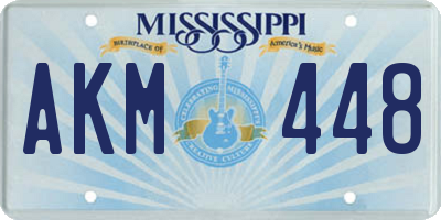 MS license plate AKM448
