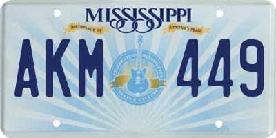 MS license plate AKM449