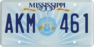 MS license plate AKM461