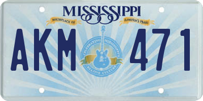 MS license plate AKM471
