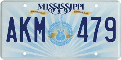 MS license plate AKM479