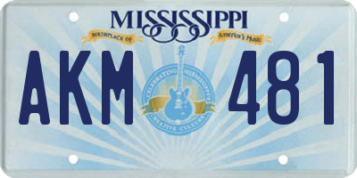 MS license plate AKM481
