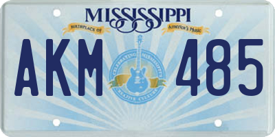 MS license plate AKM485
