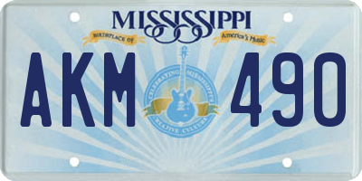 MS license plate AKM490