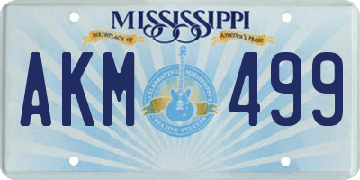 MS license plate AKM499