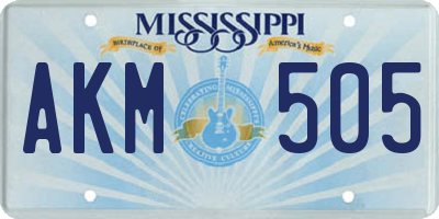 MS license plate AKM505