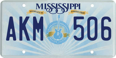 MS license plate AKM506