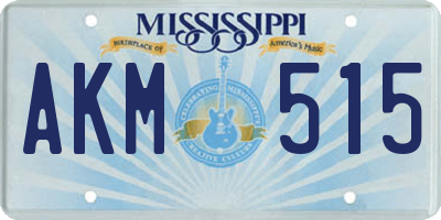 MS license plate AKM515
