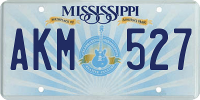 MS license plate AKM527