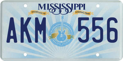 MS license plate AKM556