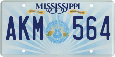 MS license plate AKM564