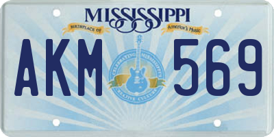 MS license plate AKM569
