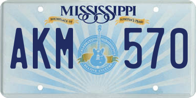 MS license plate AKM570