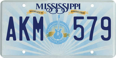 MS license plate AKM579