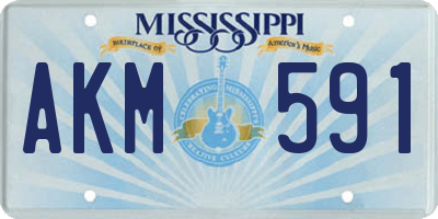 MS license plate AKM591
