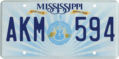 MS license plate AKM594