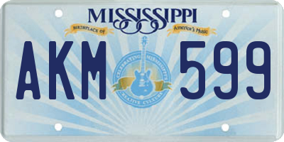 MS license plate AKM599