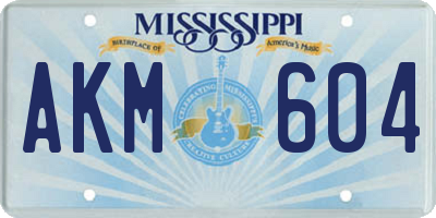 MS license plate AKM604