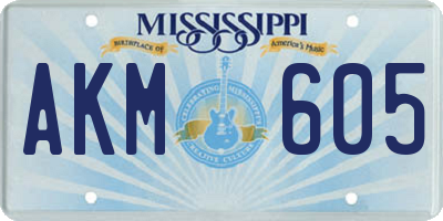 MS license plate AKM605