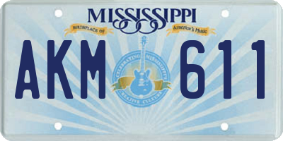 MS license plate AKM611