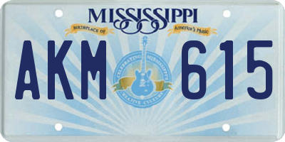 MS license plate AKM615