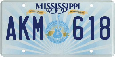 MS license plate AKM618