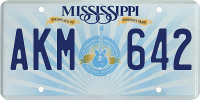 MS license plate AKM642