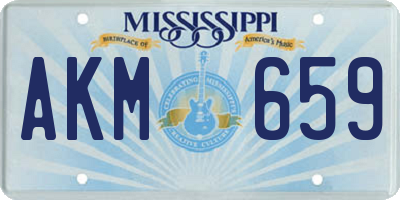 MS license plate AKM659