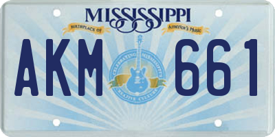 MS license plate AKM661