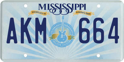 MS license plate AKM664