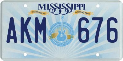 MS license plate AKM676